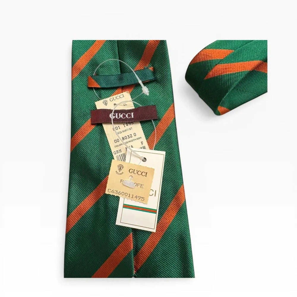 Gucci nwt vintage green and red tie rare
